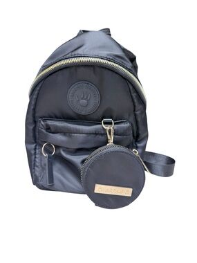 BEARPAW Black Nylon Mini Backpack with Detachable Coin Pouch